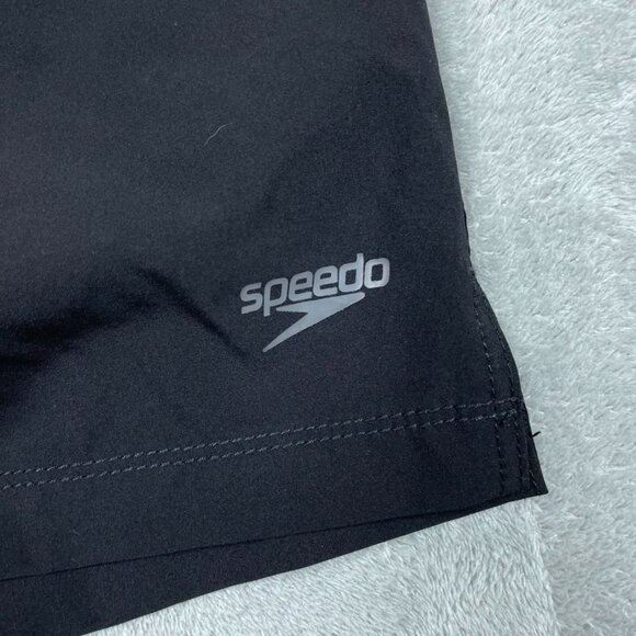 Speedo Mens Black Elastic Waist Swim Shorts Size Large a0797 - Picture 2 of 7